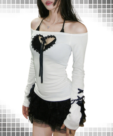 Off-Shoulder Hollow-Out Top