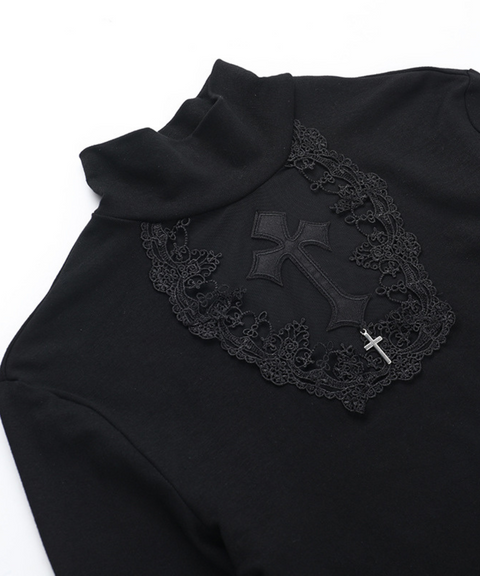 Halloween cross long-sleeved top