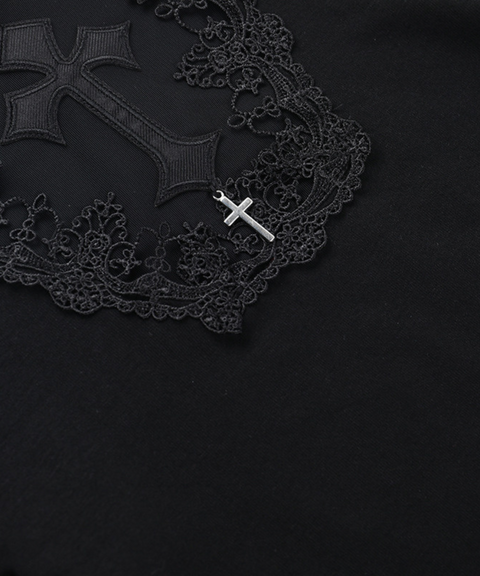 Halloween cross long-sleeved top