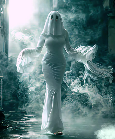 Halloween cute ghost dress for women