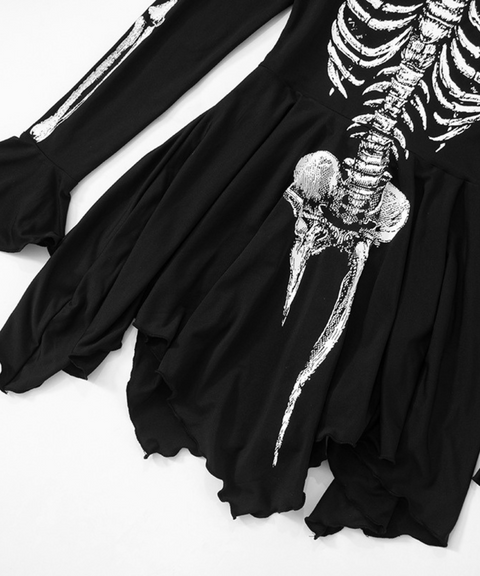 Halloween skull print dress