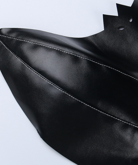 Halloween bat leather lace-up vest