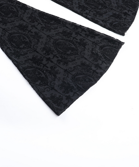 Halloween cross flocked culottes