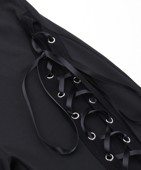 Halloween eyelet flared pants