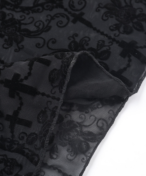 Halloween cross flocked culottes
