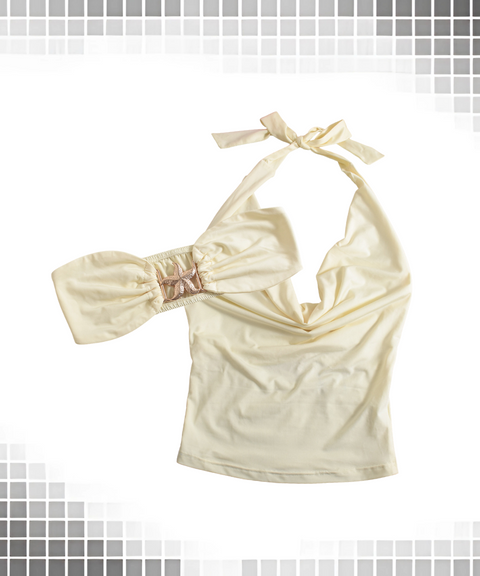 Hanging neck metal decoration top