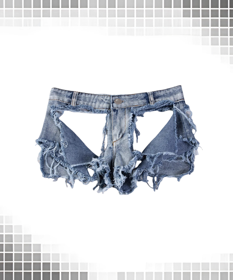 Low-Rise Sexy Distressed Denim Jeans