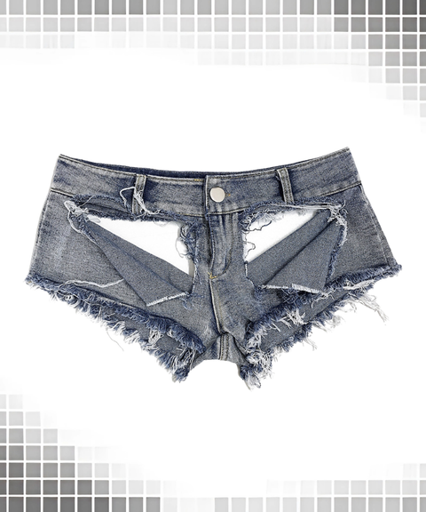 Low-Rise Sexy Distressed Denim Jeans