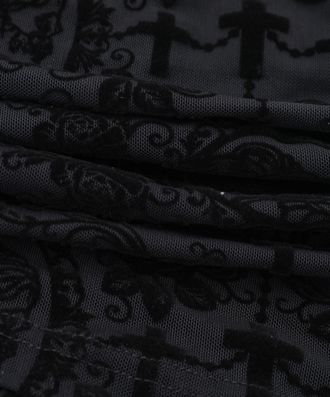 Halloween cross flocked culottes