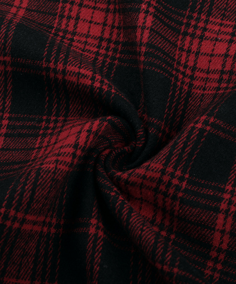 Halloween red plaid irregular adjustable multi-wear skirt
