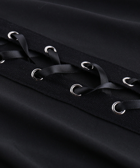 Halloween eyelet flared pants