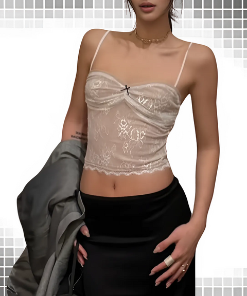 Lace Trim Sleeveless Camisole