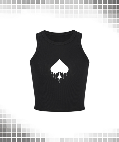 Printed Crew Tank Top Poker Spades