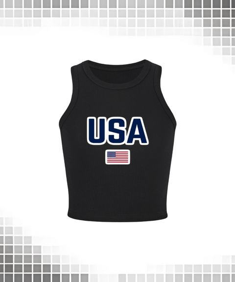 Printed Crew Tank Top USA
