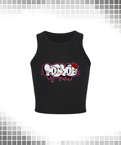 Printed Crew Tank Top LOVE