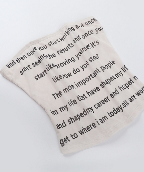 Lettering print tube top