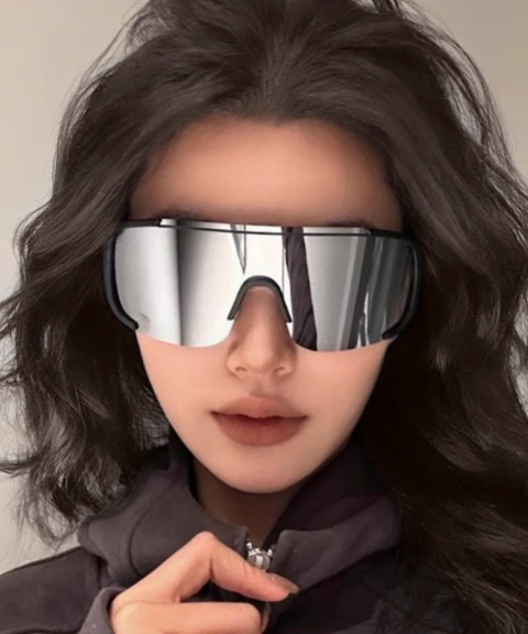 Oversized Tech-Style Sunglasses