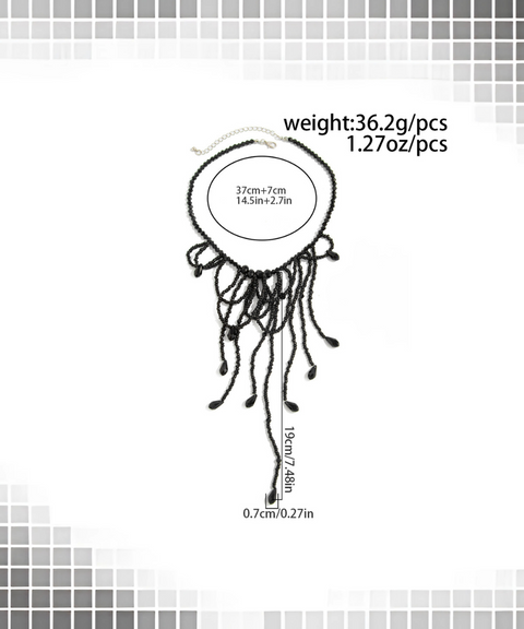 Halloween bloody tassel necklace