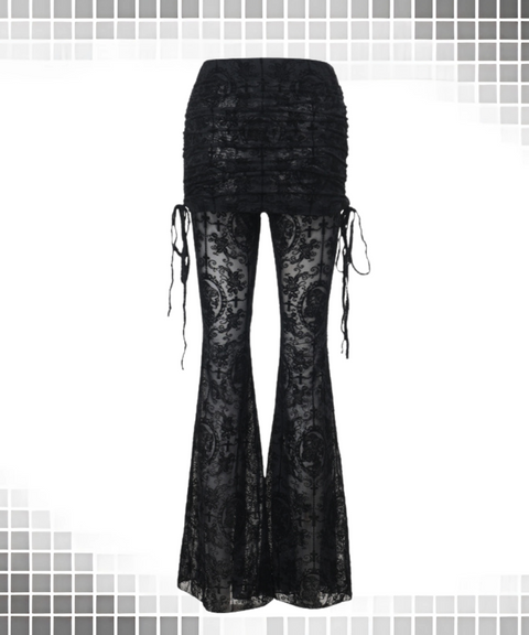 Halloween cross flocked culottes