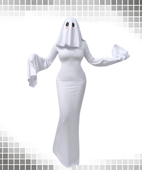 Halloween cute ghost dress for women