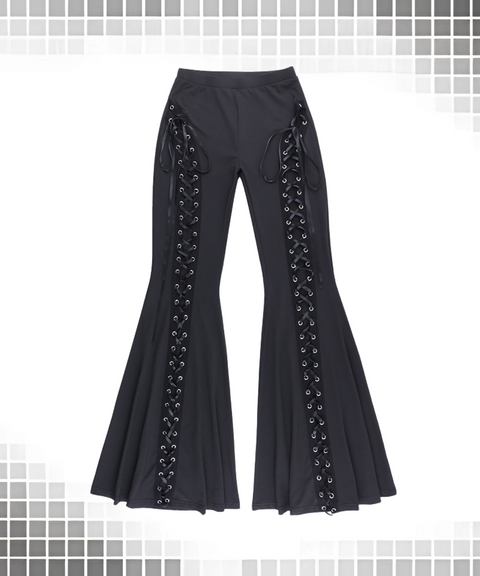 Halloween eyelet flared pants