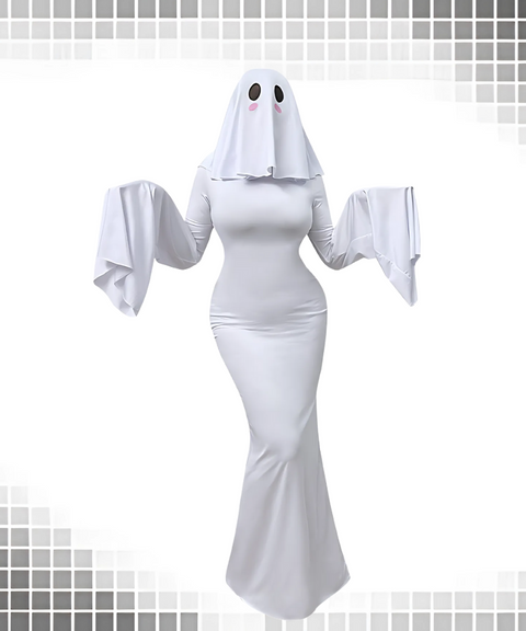 Halloween cute ghost dress for women