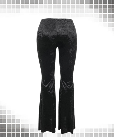 Halloween cross embroidered flared pants
