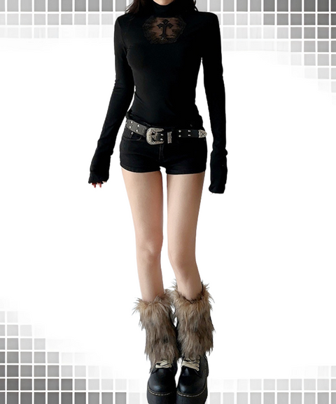 Halloween cross long-sleeved top