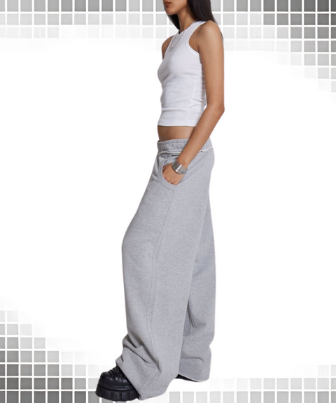 Gray Casual Pants