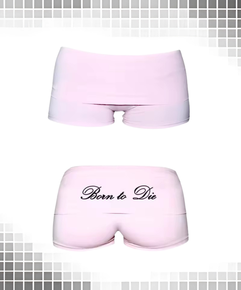 Casual Sporty Letter Print Street Style Hip-Lifting Shorts