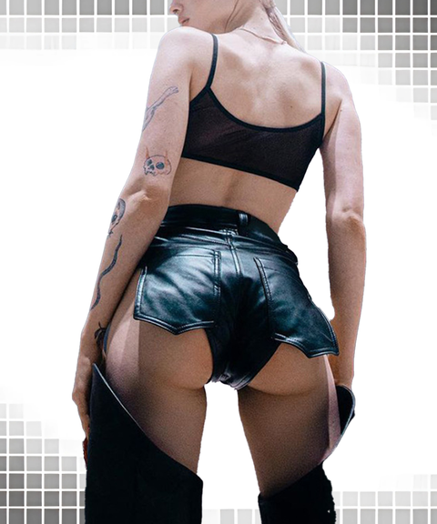 High-Waist PU Leather Bodycon Stretch Sexy Hot Shorts
