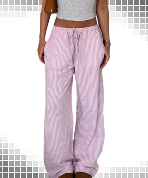 Striped Drawstring Pants