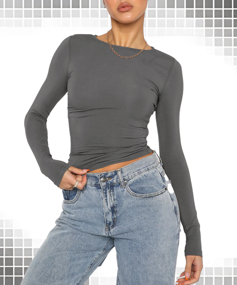 Tight-Fit Casual Long Sleeve Breathable Base Layer Top