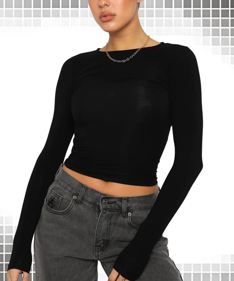 Tight-Fit Casual Long Sleeve Breathable Base Layer Top