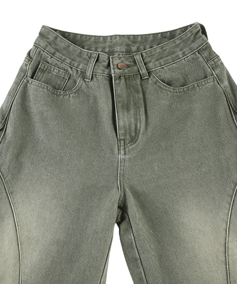 High-Waisted Vintage Cut Denim Jeans