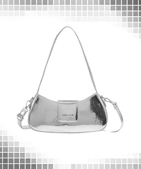Glossy Single-Shoulder Underarm Bag
