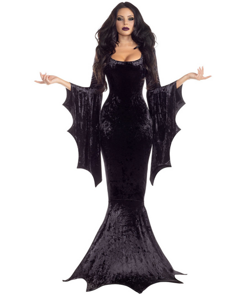 Halloween Bat Witch Maxi Dress