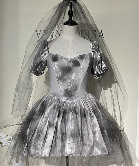 Halloween Hell Bride Dress Cosplay