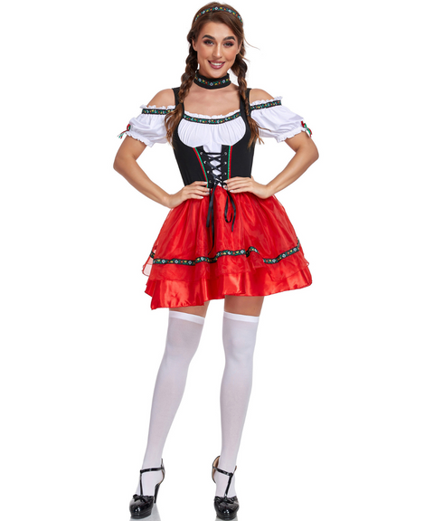 Halloween cos German Oktoberfest waiter dress