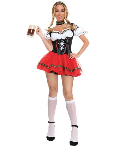 Halloween cos German Oktoberfest waiter dress