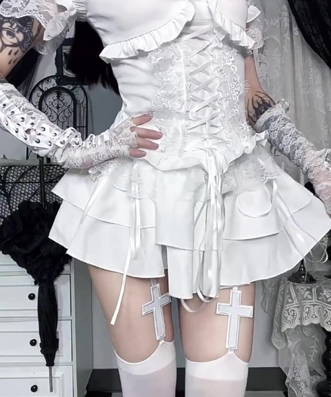 Halloween Cross Over-the-Knee Stockings