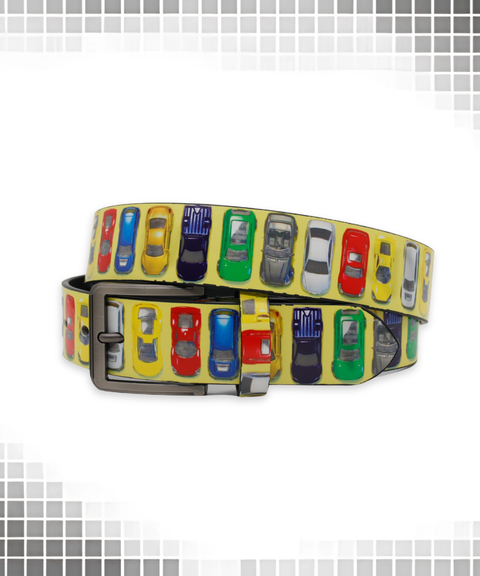 Punk street style car print belt
