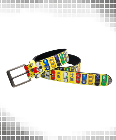 Punk street style car print belt