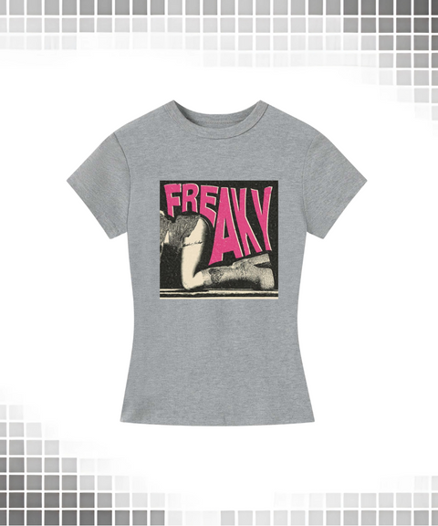 Sexy graphic short-sleeved T-shirt