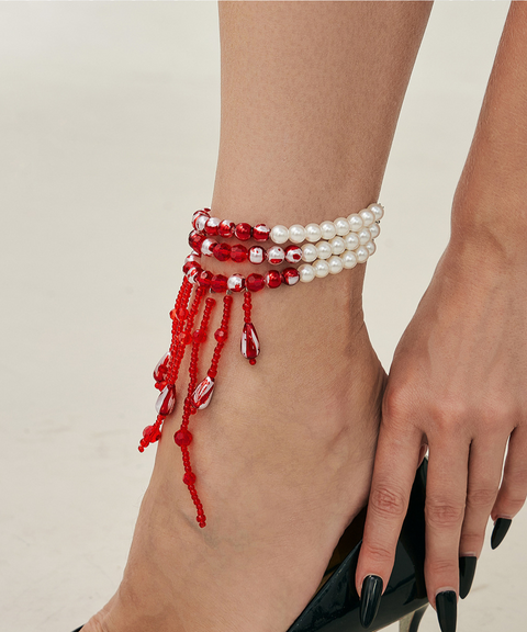 Halloween Blood Drop Pearl Necklace Bracelet Earring Collection