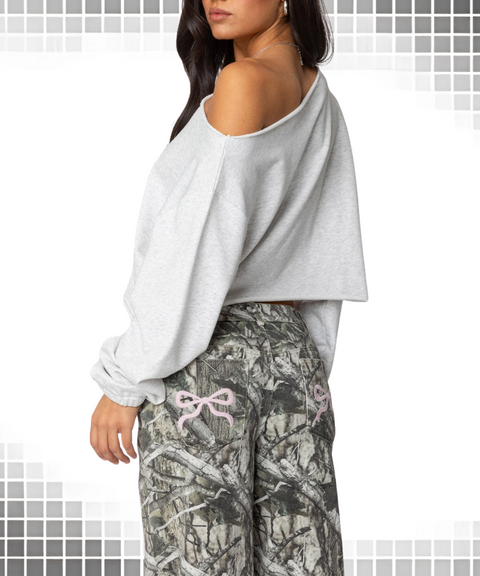 USA slogan Y2K vest & off-shoulder sweatshirt & crew neck sweatshirt