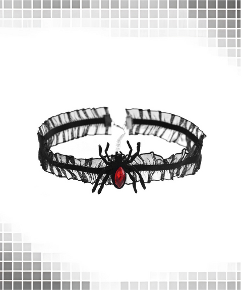 Halloween Spider Lace Collar