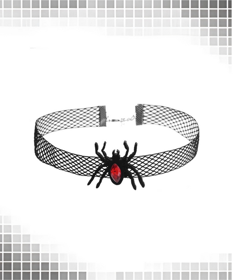 Halloween Spider Lace Collar