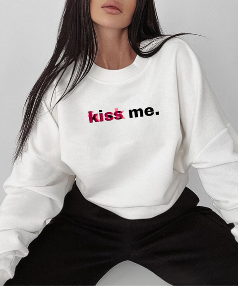 KISS ME slogan vest & T-shirt & sweatshirt