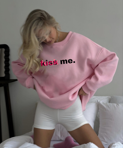 KISS ME slogan vest & T-shirt & sweatshirt